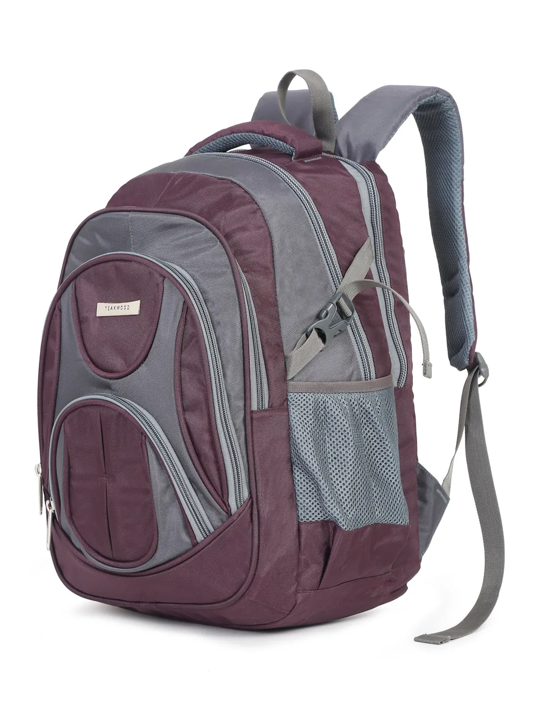 Teakwood Leather Unisex Solid Purple 34L Medium Backpack