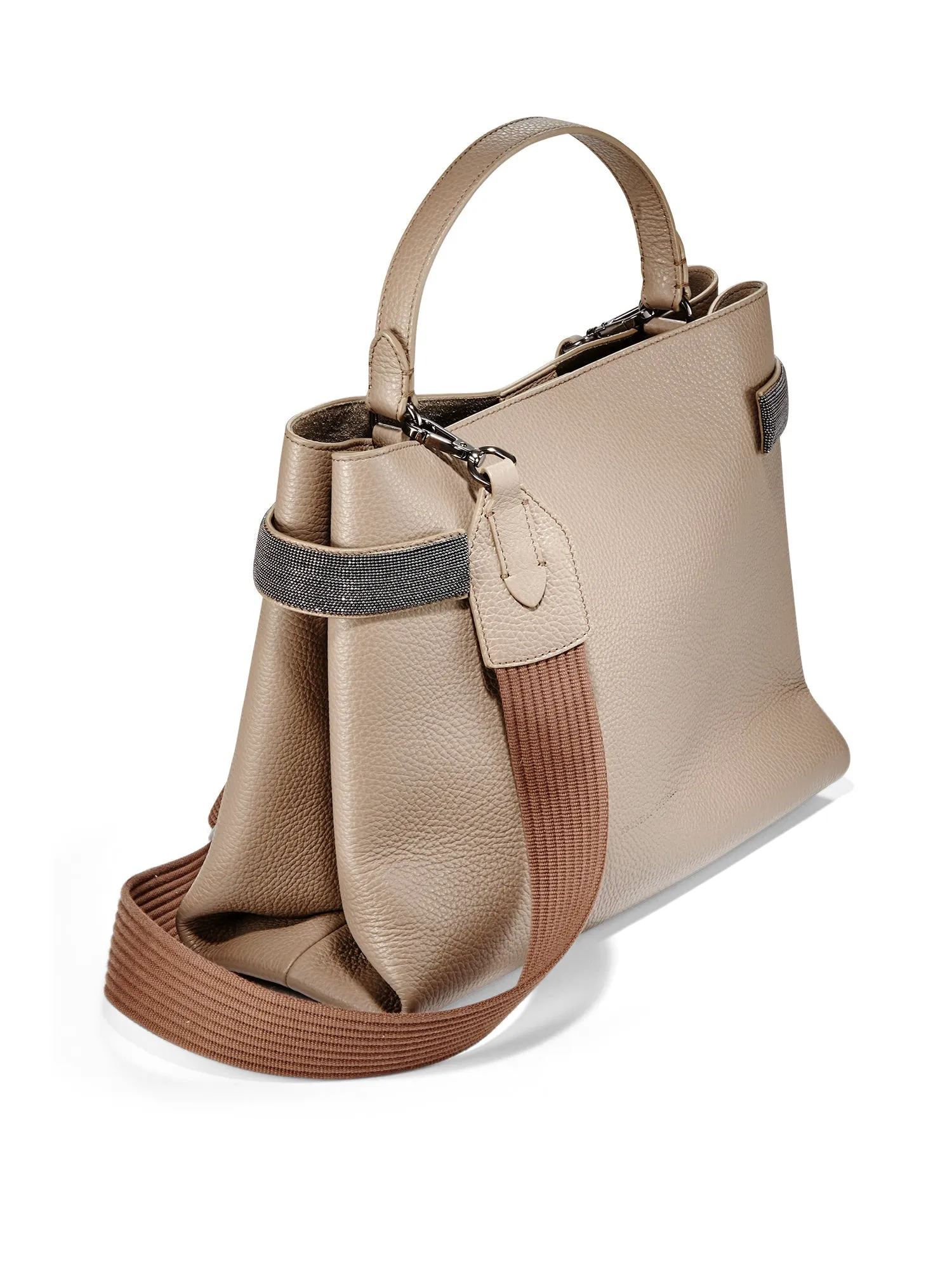 Textured Leather Monili Tote