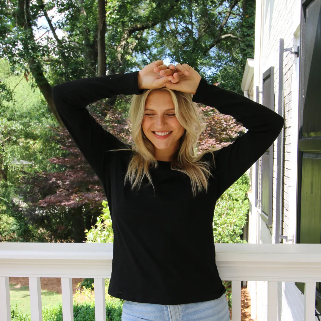 The Classic Tee in Black - Long Sleeve