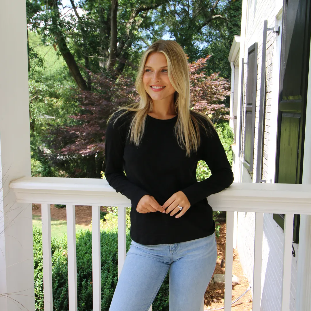 The Classic Tee in Black - Long Sleeve