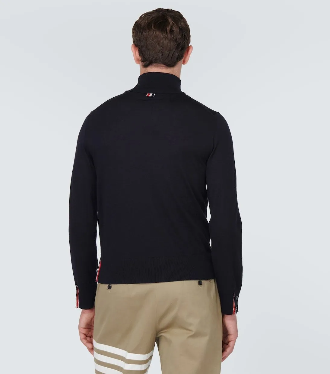 THOM BROWNE  |Wool Nylon Long Sleeves Plain Logo Designers Tops