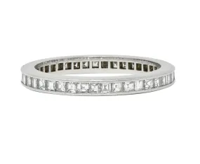 Tiffany & Co. Mid-Century 0.82 CTW Step-Cut Diamond Platinum Eternity Band Ring