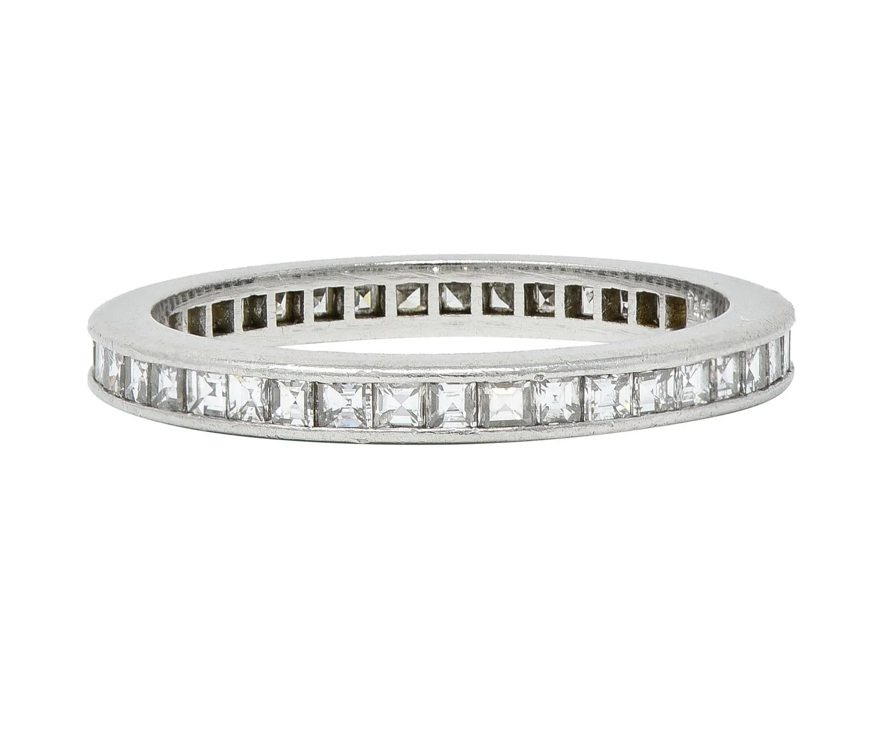 Tiffany & Co. Mid-Century 0.82 CTW Step-Cut Diamond Platinum Eternity Band Ring