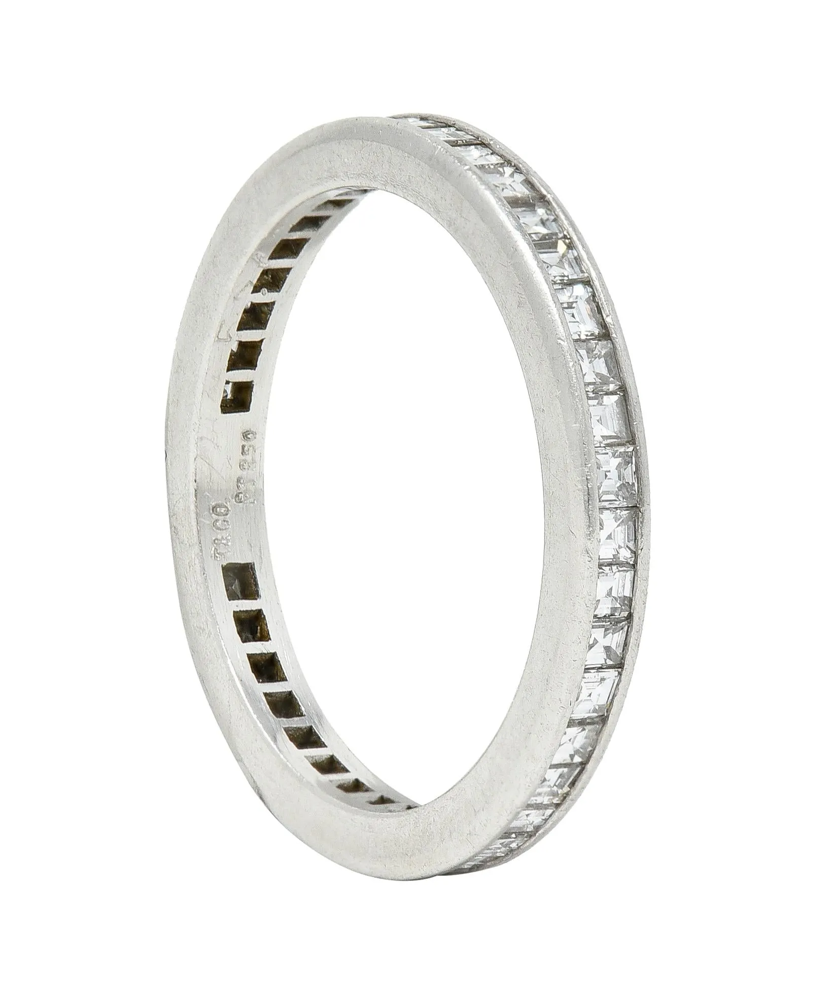 Tiffany & Co. Mid-Century 0.82 CTW Step-Cut Diamond Platinum Eternity Band Ring