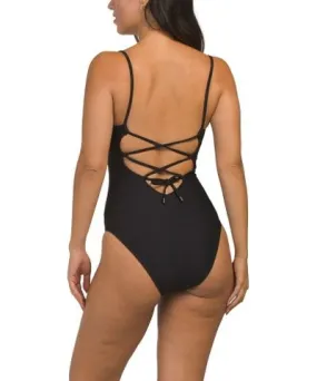 Tj Maxx Water Texture V Wire Over The Shoulder Mio One-Piece Swimsuit For Women