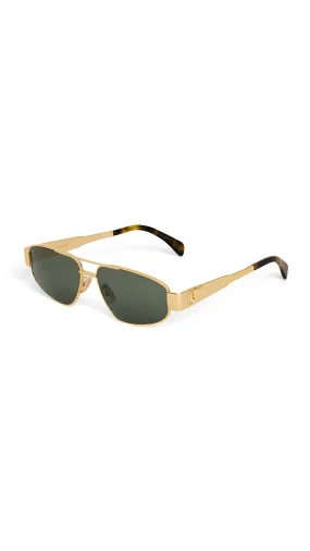 Triomphe 03 Sunglasses in Metal - Gold/Green