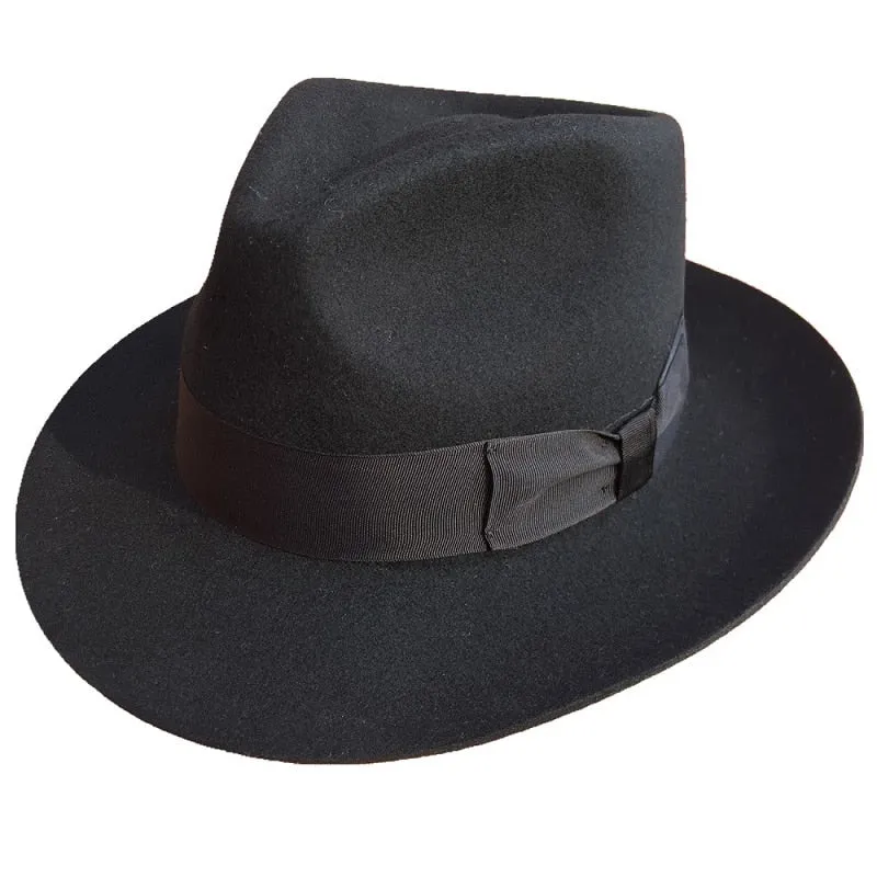 Unisex Classic Solid Wool Gangster Mobster Michael Jackson Fedora Hat