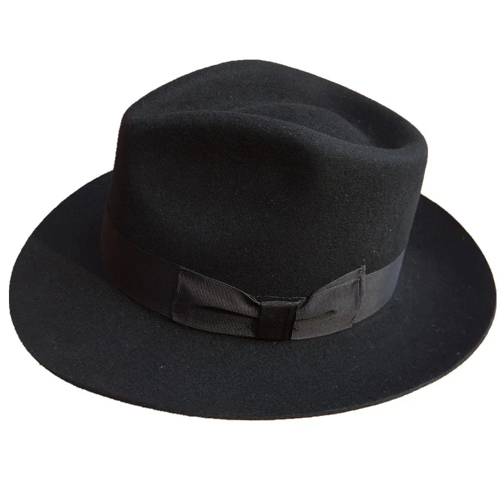 Unisex Classic Solid Wool Gangster Mobster Michael Jackson Fedora Hat