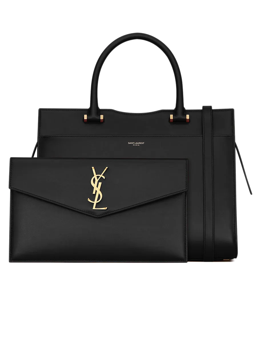 Uptown Medium Tote in Box Saint Laurent Leather