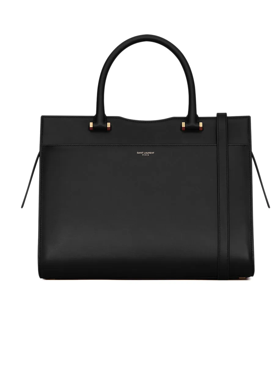 Uptown Medium Tote in Box Saint Laurent Leather