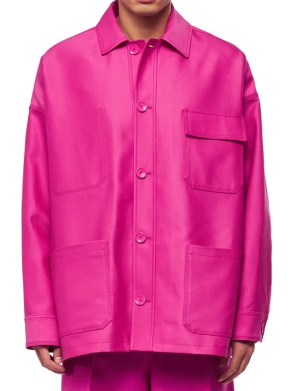 VALENTINO  |Wool Silk Long Sleeves Plain Cotton Oversized Luxury Shirts