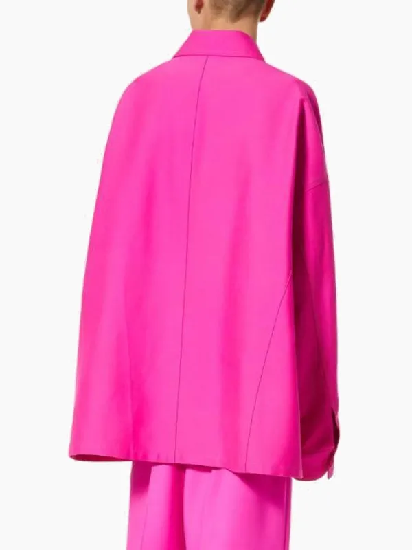 VALENTINO  |Wool Silk Long Sleeves Plain Cotton Oversized Luxury Shirts