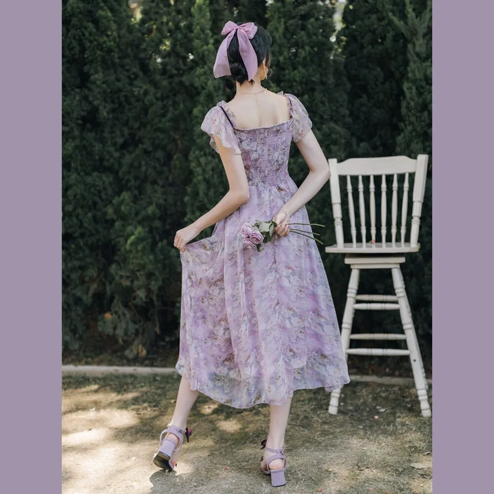 Venus Rainglow Vintage-Floral Princess Dress