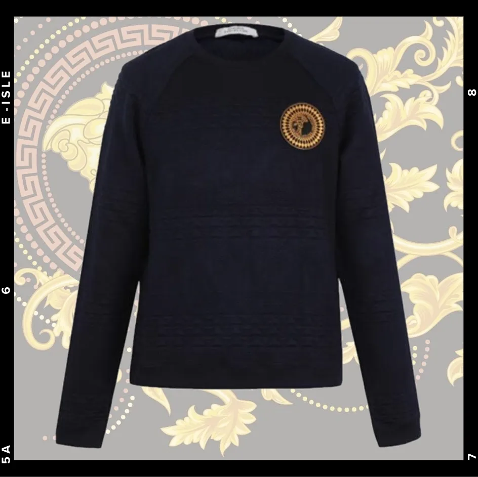 VERSACE  |Crew Neck Long Sleeves Logo Luxury Sweatshirts