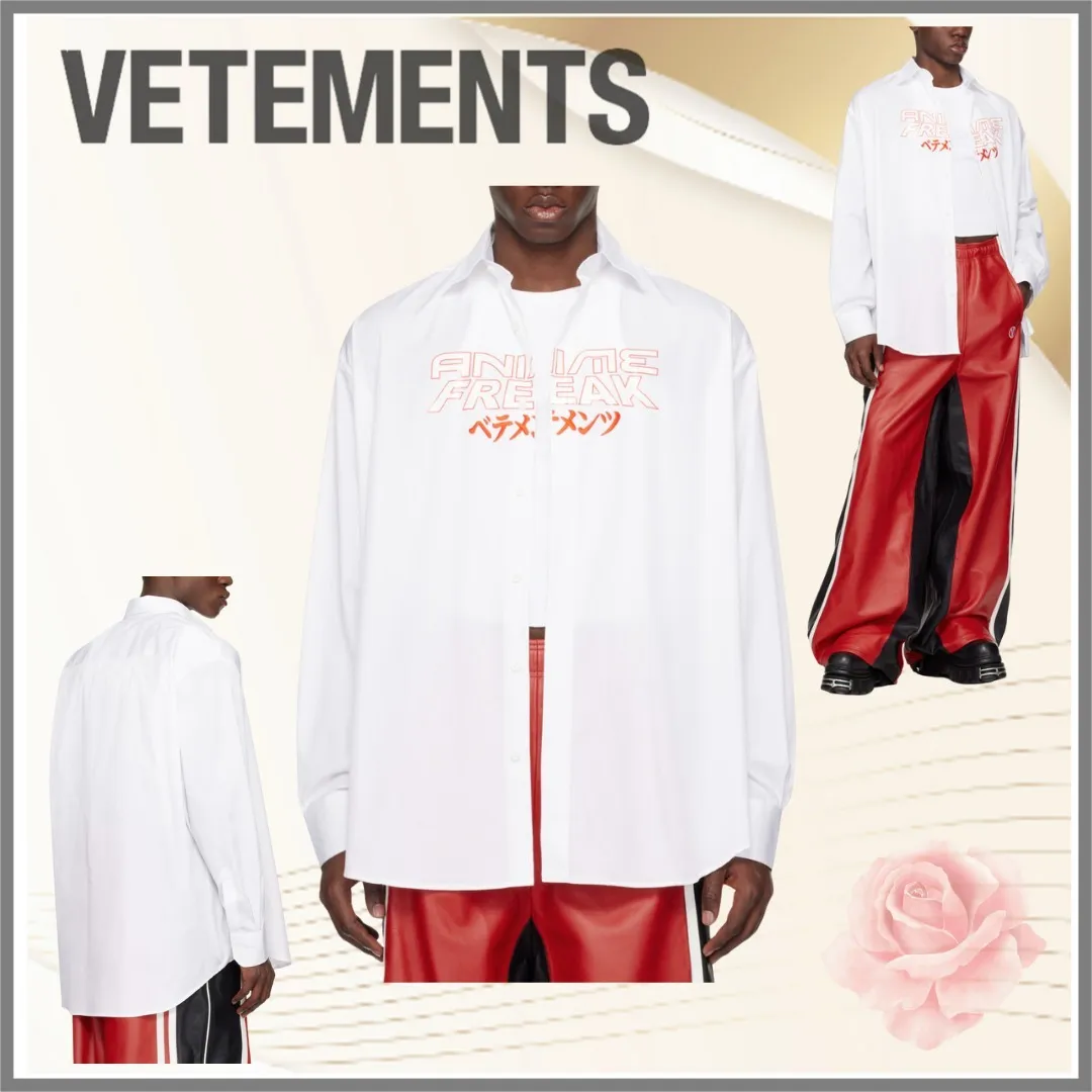 VETEMENTS  |Street Style Long Sleeves Cotton Shirts