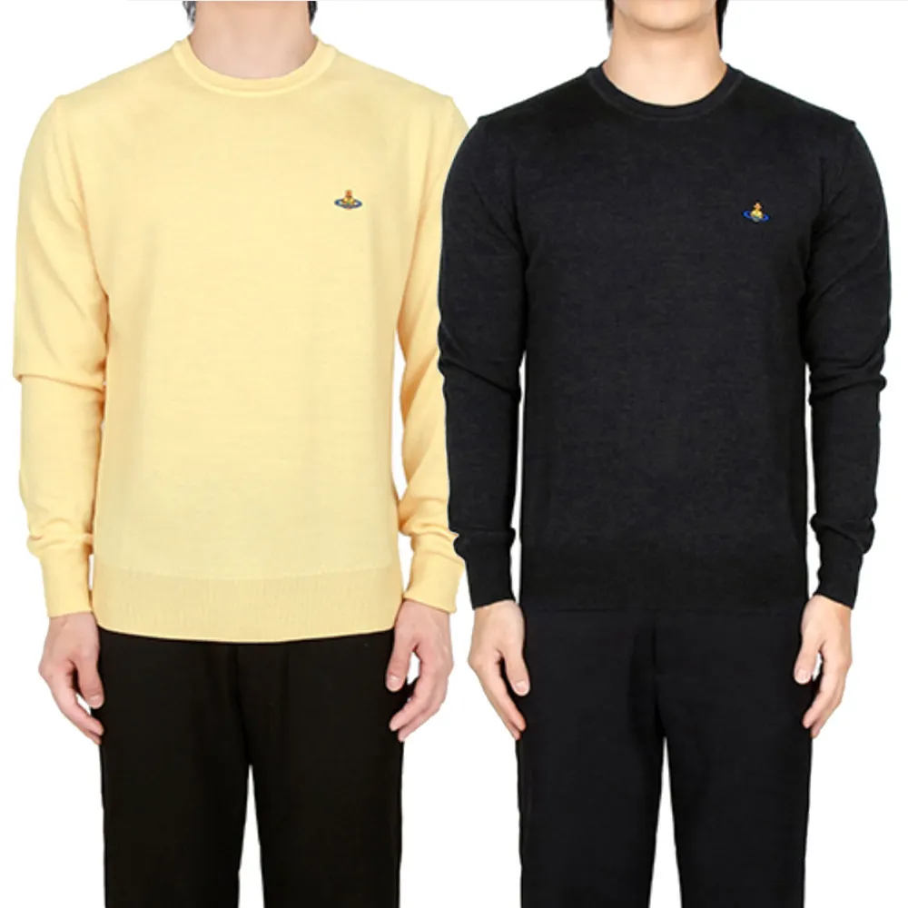 Vivienne Westwood  |Crew Neck Wool Long Sleeves Logo Sweaters