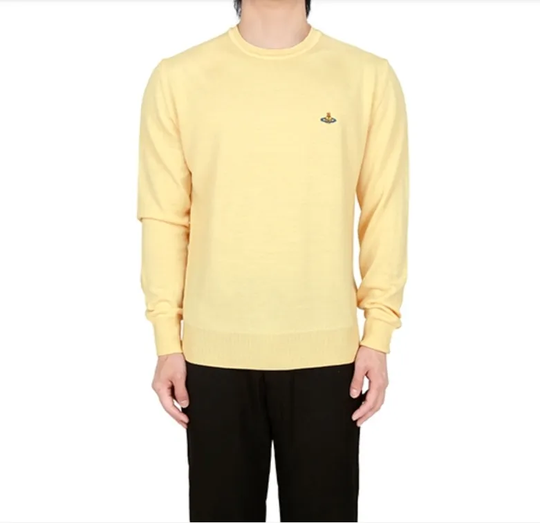 Vivienne Westwood  |Crew Neck Wool Long Sleeves Logo Sweaters