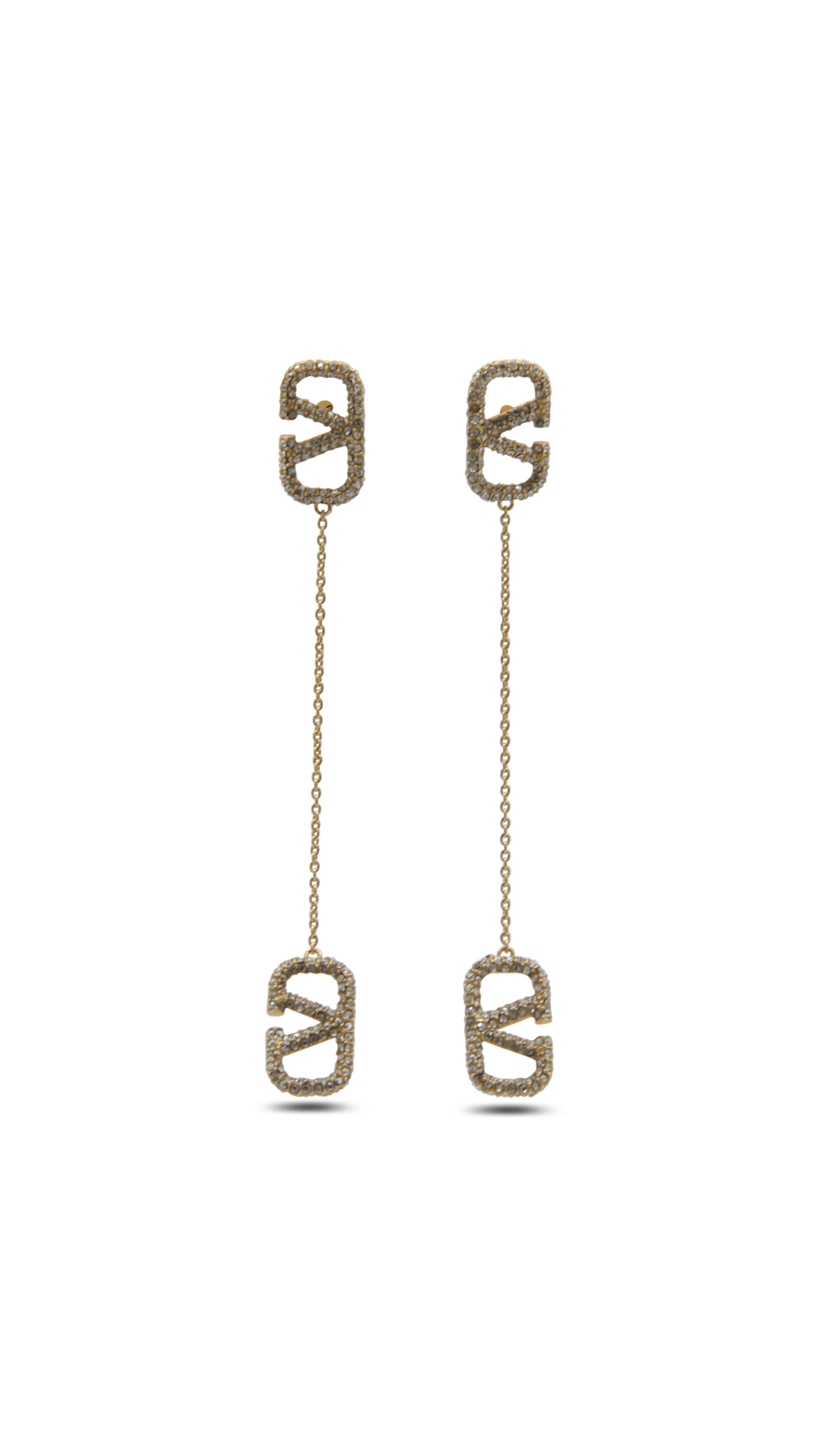 Vlogo Signature Gold Pendant Earrings - Gold