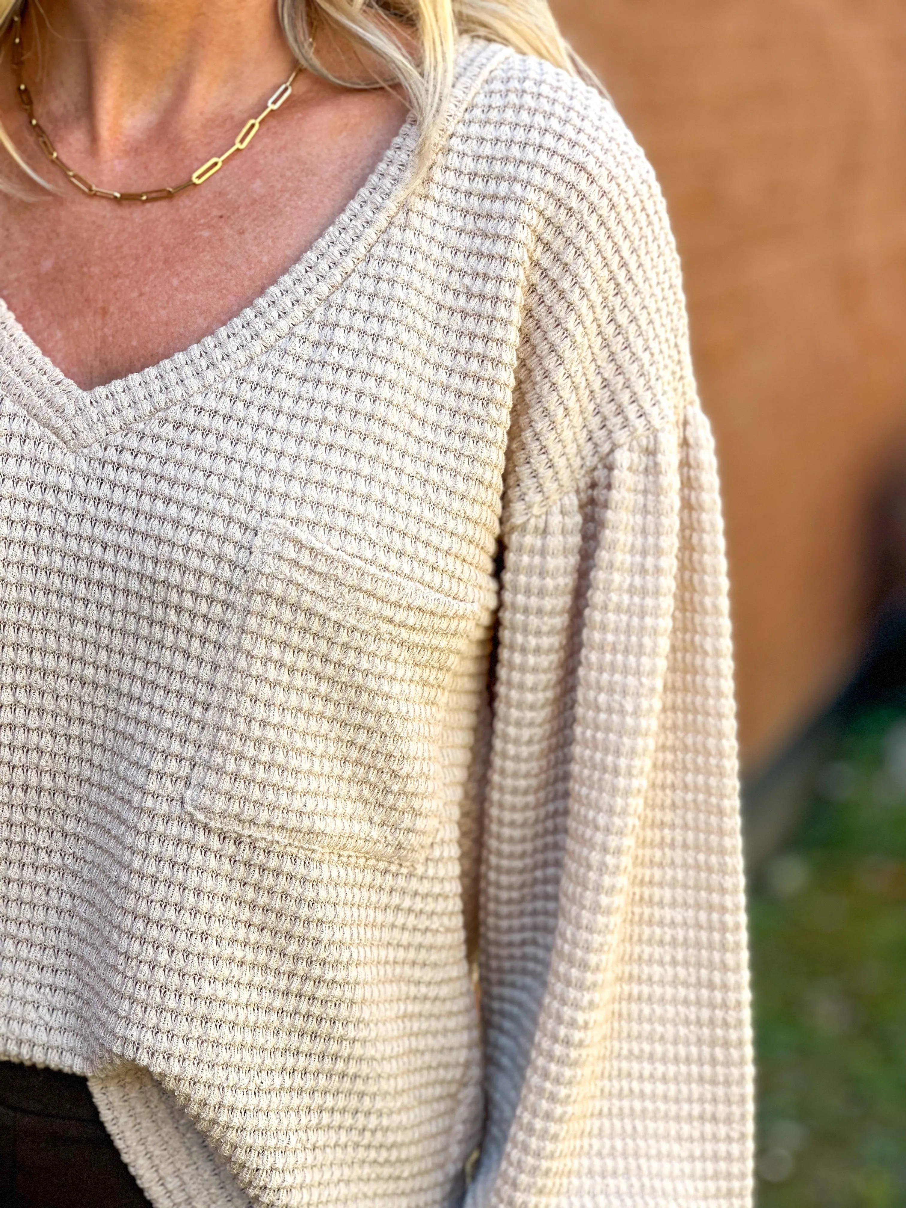 Waverly Waffle Knit Top