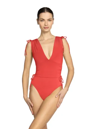 Wide Strap One Piece Swimsuit