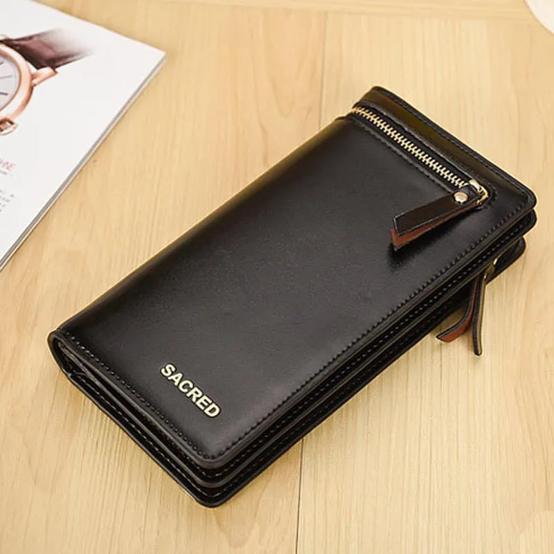 Women Bifold Zipper Wallet PU Card Clutch Holers Purse bag