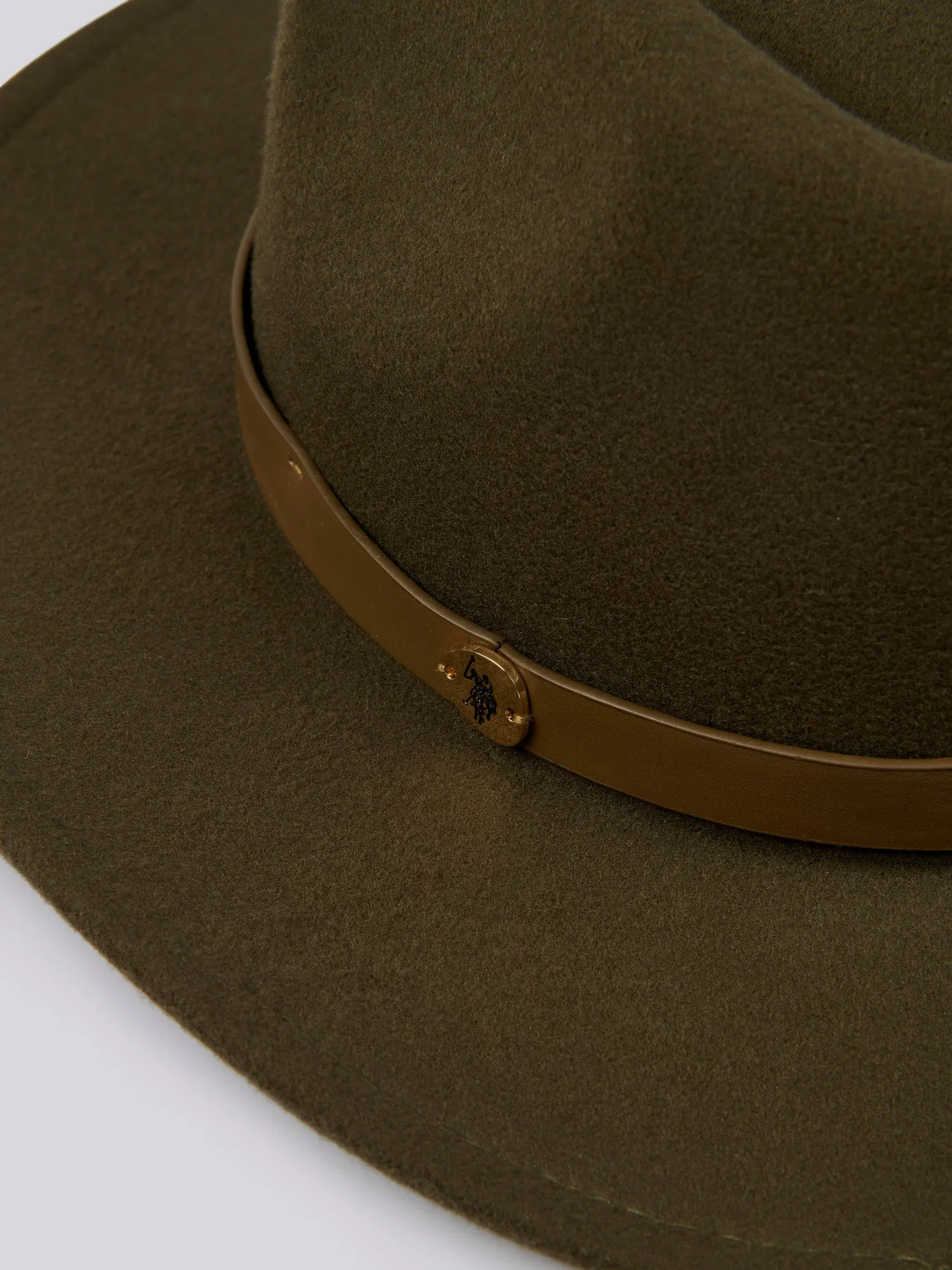 Womens Check Felt Fedora Hat in Chimera