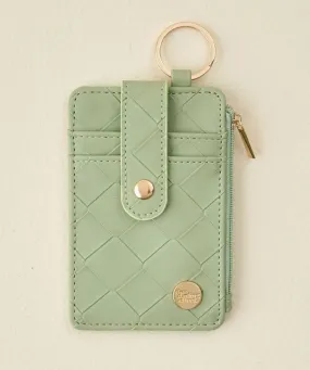 Woven Keychain Wallet - Sage