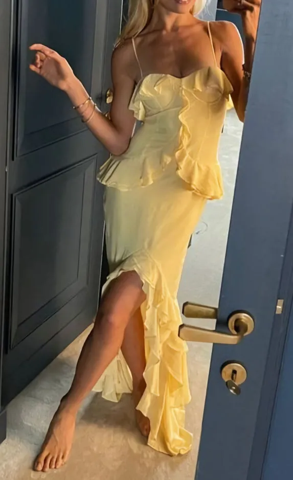 Yellow Prom Dresses Party Evening Gowns