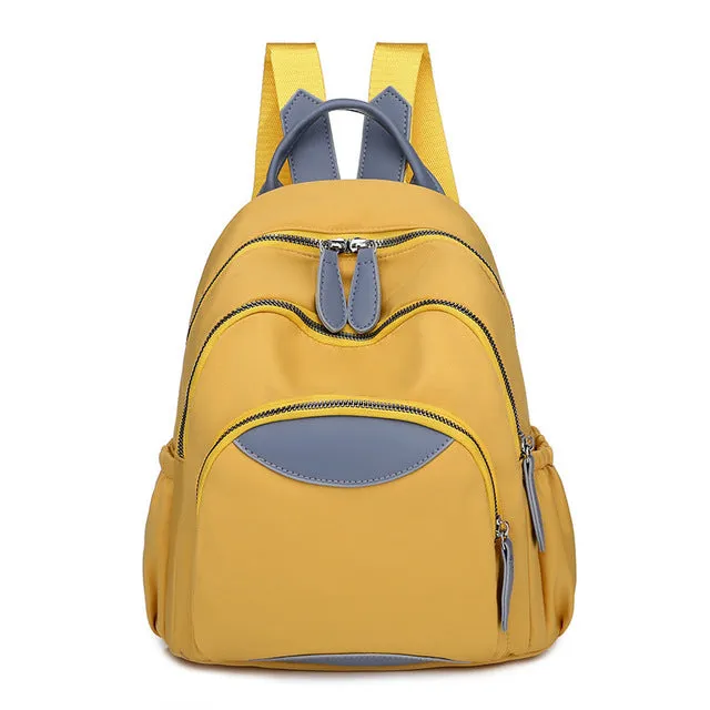 yellow travel sport backpack mobile phone bag book bag gift