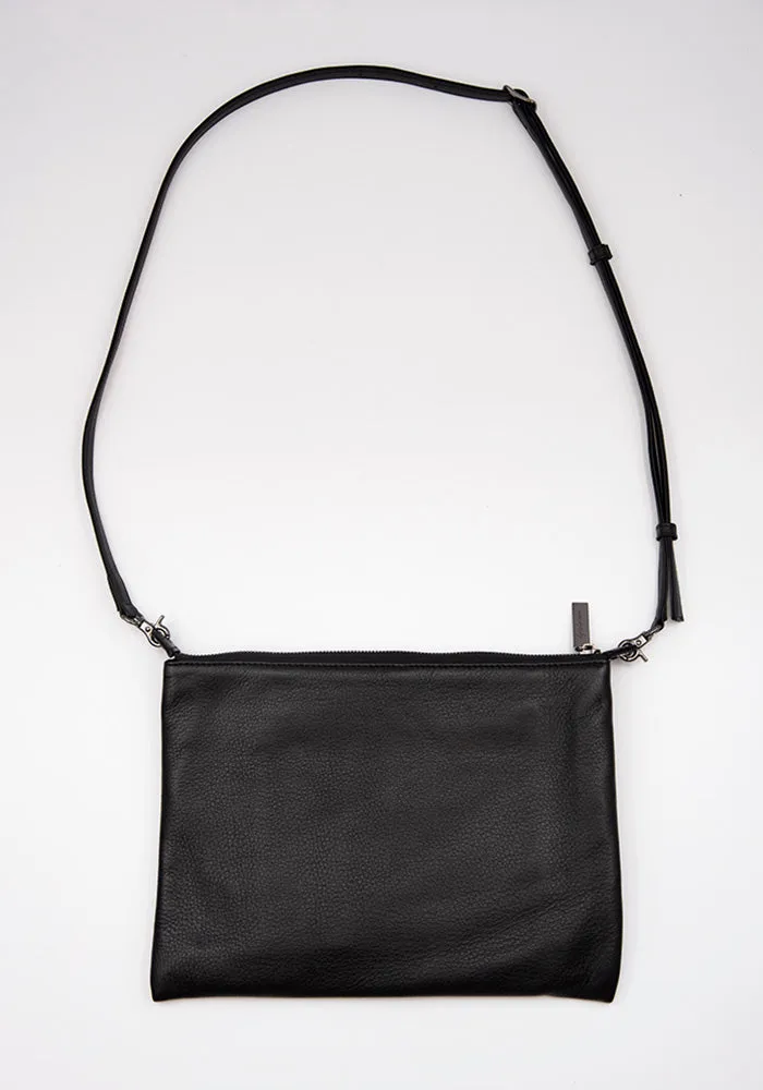 YOHJI YAMAMOTO DISCORD DA-I96-790 TRIPLE CLUTCH SHOULDER BAG BLACK