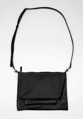 YOHJI YAMAMOTO DISCORD DA-I96-790 TRIPLE CLUTCH SHOULDER BAG BLACK