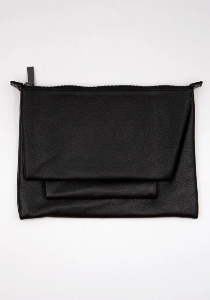 YOHJI YAMAMOTO DISCORD DA-I96-790 TRIPLE CLUTCH SHOULDER BAG BLACK