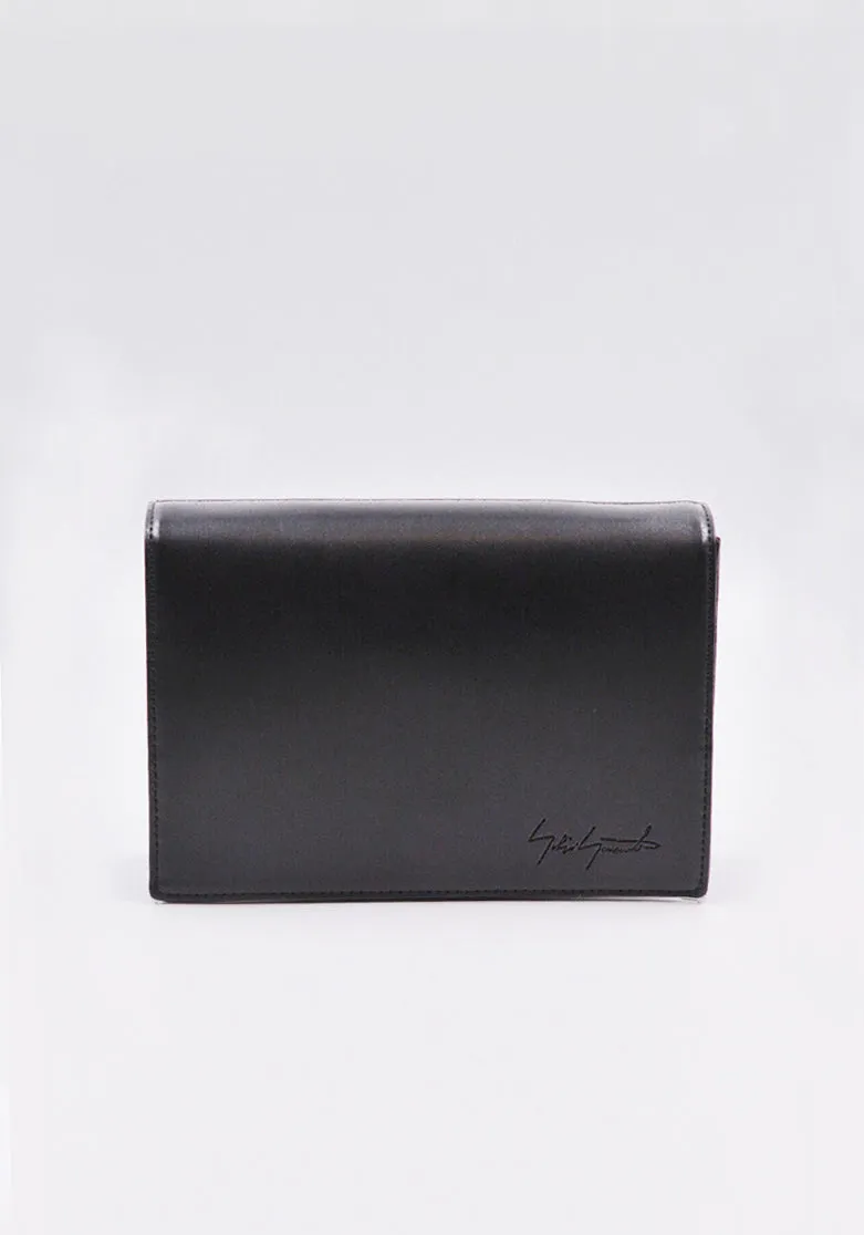 YOHJI YAMAMOTO DISCORD DX-I09-707 QUADERNA SMALL CLUTCH BLACK