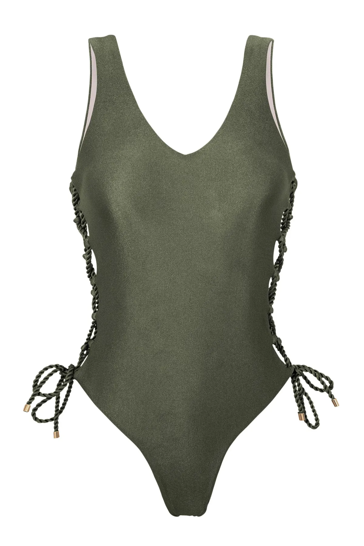 Zoe Lace Up One Piece Swimsuit